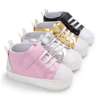 China Hot sale Rubber sole Casual canvas 0-2 years baby First walker sneaker for baby boy for sale