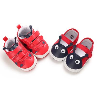 China popular pu&cotton Red shoes lovely worm toddler boy girl cute babe shoes for sale