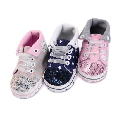 China China Factory Canvas sport Baby girl designed 0-2 years Lace-up baby shoes for sale