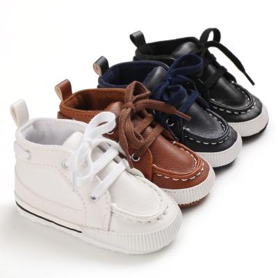 China PU leather casual shoes cotton soft sole prewalker infant baby boy shoes for sale