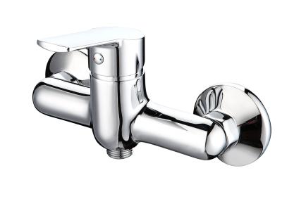 China Polished Wall Mounted Bathtub Mixer Faucet Single Lever Erosion Resistant for sale