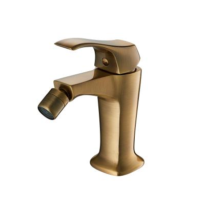 China 35mm Cartridge Bidet Spray Mixer Antique Brass Single Handle Bathroom Faucet for sale