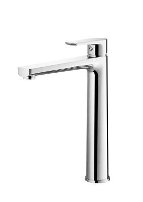 China Modern High Body Bathroom Vessel Sink Faucet Deck Mounted Basin Mixer Tap for sale