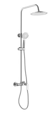 China Chrome Finished Exposed Shower Column Tub Brass Rainfall Shower Column for sale