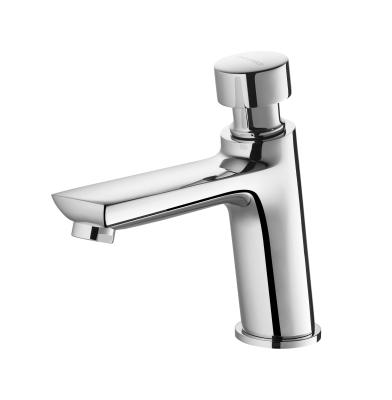 China Chrome Plating Self Closing Metering Faucets Self Closing Sink Taps Erosion Resistant for sale