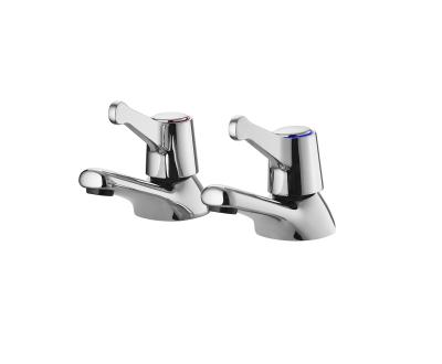 China Brass Cartridge 2 Handle Lavatory Faucet Hot Cold Water Two Handle Mixer for sale