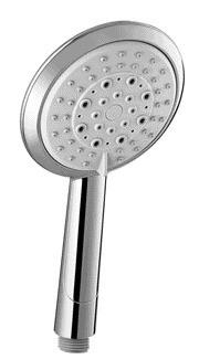 China Modern Bathroom Shower Spare Parts Five Function POM Round Handheld Shower Head for sale