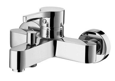 China 40mm Ceramic Cartridge Hot Cold Water Bath Mixer Taps Two Spout Single Handle for sale