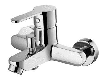 China OEM Wall Mounted Bath Mixer Taps With Diverter Valve Contemporary for sale
