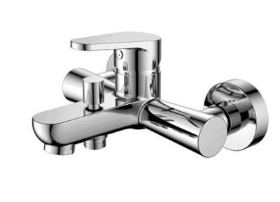 China Chrome Plated Bath Mixer Taps Single Lever In Wall Installation for sale