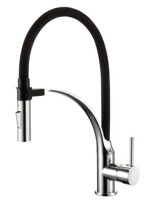 China Curved Bracket Magnetic Pull Down Kitchen Faucet for sale