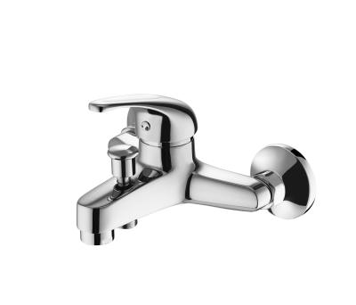 China Chrome Plated Single Lever Mixer Tap For Wall Mounting Brass Body for sale