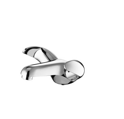 Chine Poignée intemporelle Chrome du robinet deux de lavabo de salle de bains de conception convivial à vendre