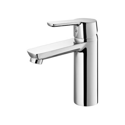 China Single Hole Basin Mixer Bathroom Sink Tap Chrome Plated Good Craftsmanship for sale