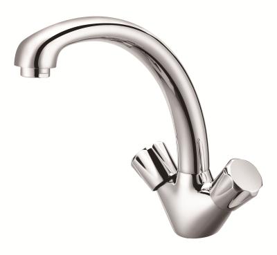 China Chrome Bathroom Basin Sink Mixer Tap Waste Solid Brass Easy Clean Traditional Design for sale