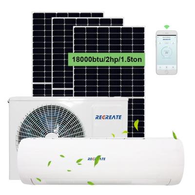 China Energy Saving Solar Split Wall AC 18000btu Cooling And Heating 1.5T Solar Powered Air Conditioner for sale