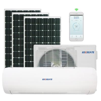 China Energy Saving 100% Solar Air Conditioner 18000btu Split Wall Mounting Type Off Grid Solar Power Air Conditioner for sale