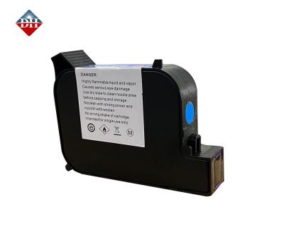 China Zwarte kleur Half inch inktcartridge 12,7 mm sneldrogend oplosmiddel inktcartridge Te koop