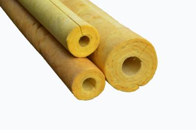 China 96 kg/m3 Glass Wool Pipe Insulation ， Fiberglass Pipe Insulation for sale