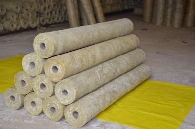 China Thermal Rockwool Pipe Insulation Light Weight Thickness 25mm - 100mm for sale