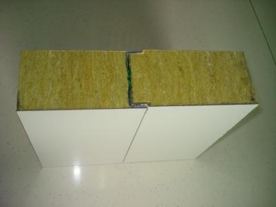 China Yellow 100mm Rockwool Insulation Board Fire Resistant For Steel Sandwich Panel for sale