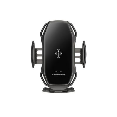 China 2021 Hot Smart Sensor Automatic Clamping 10W Car Wireless Charger Qi Phone Holder R1 Wireless Car Charger for sale