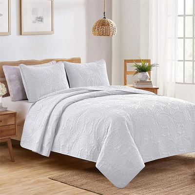 China Hot Sale Home Soft And Breathable Cotton Bedspread King Size Cotton Quilted Bedspread for sale