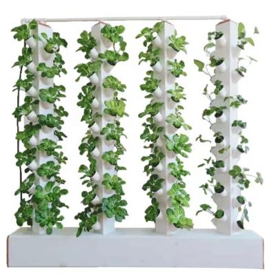 China 2023 Hot selling plastic pot hydroponic vertical garden artificial wall pot vertical garden 112+ Plants hydroponics vertical for sale