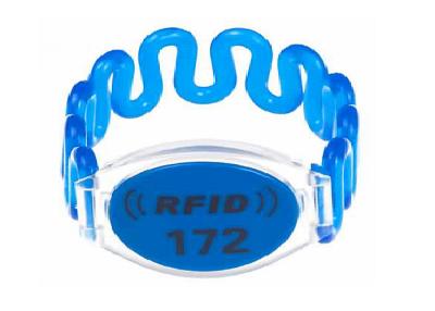 China Wavy Stretch LF HF UHF Chip RFID Bracelets For Events for sale