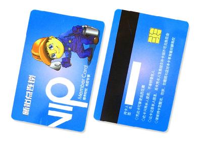 China Customized Telegram PVC Smart 0.8mm Contact IC Cards for sale