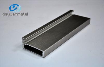 China 6063 Titanium Brushing Aluminium Extrusions Profiles For Windows And Doors for sale