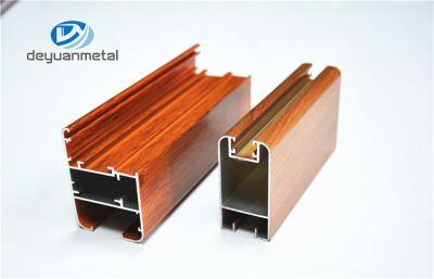 China Nature Color Wooden Grain Aluminium Door Frames Alloy 6063 ISO Approval for sale