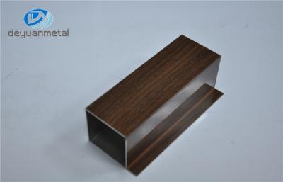 China Wooden Grain Aluminium Window Profiles Aluminum Window Sections With Cutting for sale