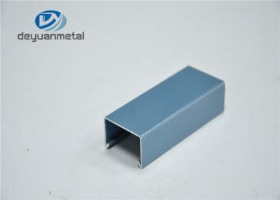 China 5.95 Meter Blue Powder Coated Aluminium Standard Profiles For Office Building for sale