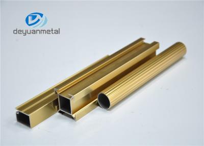 China Standard Polishing Golden Extruded Aluminum Framing For Decoration GB5237.1-2008 for sale