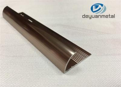 China 6063 T5 Aluminium Extrusion Profile Metal Transition Strips For Flooring With Polishing Bronze for sale