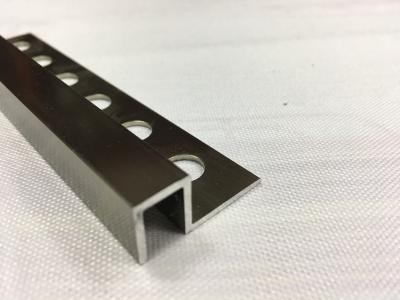 China 6063 Aluminium Tile Edging Strip Punched Processing Flooring Accessories for sale