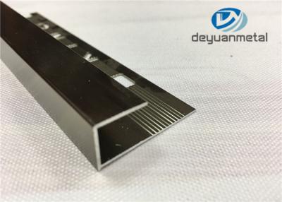 China Perfiles de aluminio de pulido del ajuste del borde de Champán con el SGS perforado logotipo en venta