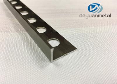 China Ajuste redondo de aluminio perforado agujero de la teja del borde, ajuste del aluminio de la alfombra de 1.0m m en venta