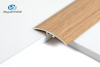China Wood Grain 6063 Aluminium Floor Edge Trim For Threshold Decoration for sale