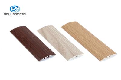China Powder Coating Aluminium Flooring Profiles Wood Grain 45mm Height for sale