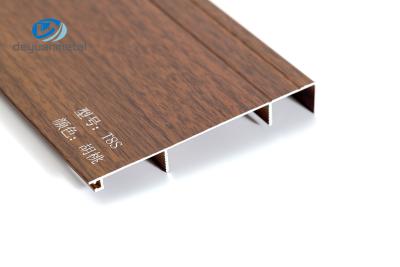 China 100mm Aluminium Skirting , 1.2mm  Aluminium Kitchen Skirting Electrophoresis powder coating wood grain for sale