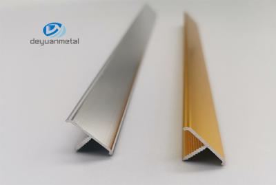 China 6063 Aluminum T Shape Profile, T Track Aluminium Extrusion 0.8-1.2mm Thickness Transition Trim for sale