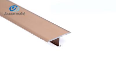 China 2.5m Aluminium T Slot Channel Black Anodized Corrosion Resistance Wearproof Rose Gold Color for sale