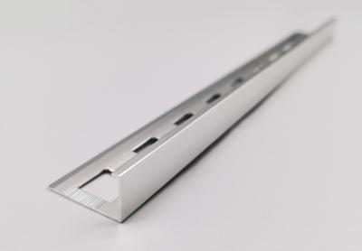 China L Shaped Aluminium Extrusion Straight Edge Tile Trim With Holes 10mm Height for sale