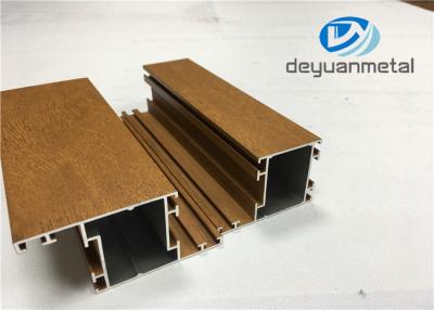 China 1.1mm - 1.6mm Wood Grain Aluminum Extrusions , SGS Aluminum Window Profile for sale