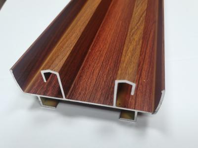 China 6063 Aluminio de dos vías ventanas y puertas correderas perfiles de grano de madera en venta