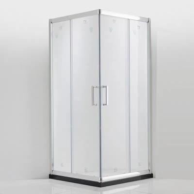 China Customized Aluminum Shower Door With Square Corner And Powder Coating zu verkaufen