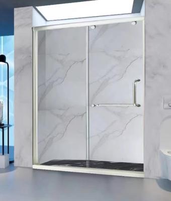 China One Fixed One Sliding Aluminium Shower Door 1.9M Height 1.8M Width Polishing zu verkaufen