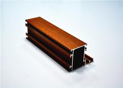 China 6063 T5 / T6 Wood Grain Aluminium Extruded Sections For Window / Door for sale